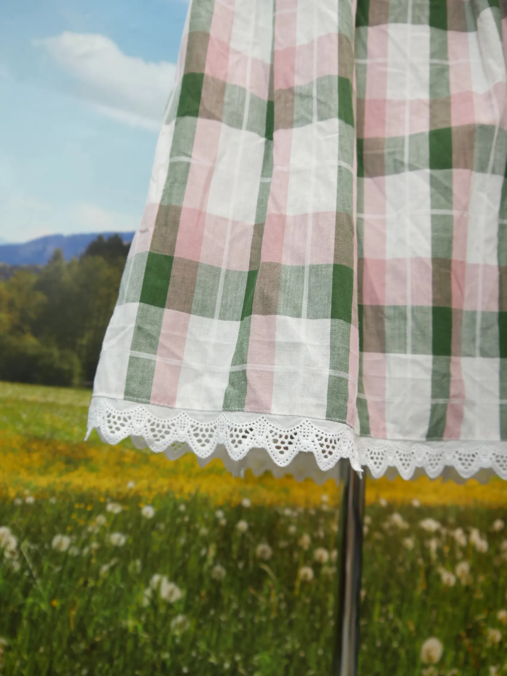 Altenbeurer C&A Baumwolle mit Wienernaht erfrischend Dirndl ohne Schürze Gr.34