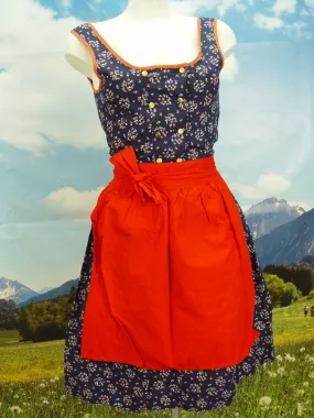 handgenäht und orig. Vintage für breites Kreuz süßes Dirndl mit Schürze Gr.36